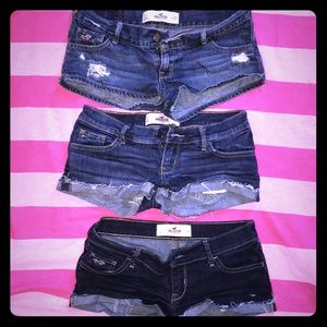 3 PAIRS HOLLISTER shorts size 1